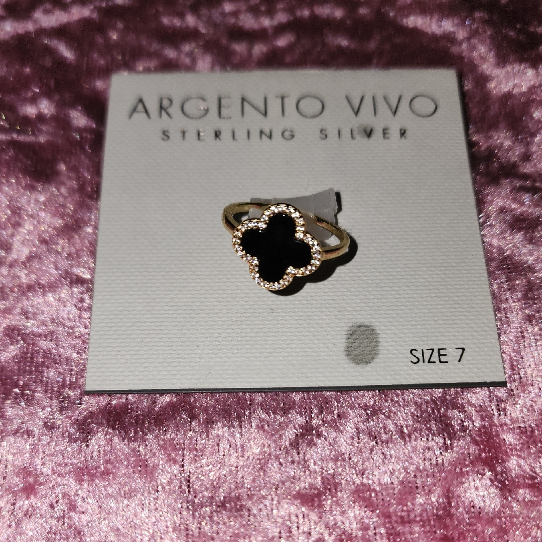 Nwt Argento Vivo Clover Size 7 Ring Stunning 40$